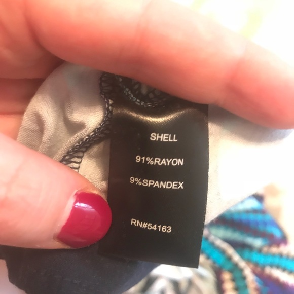 Stretchy multi color dress with rope belt - Picture 4 of 4